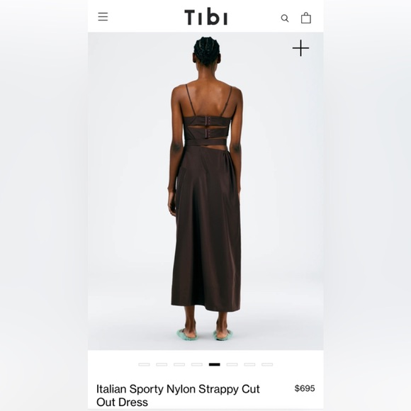 Tibi Italian Sporty Nylon Strappy Cut Out Dress - Picture 2 of 2